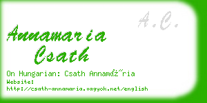 annamaria csath business card